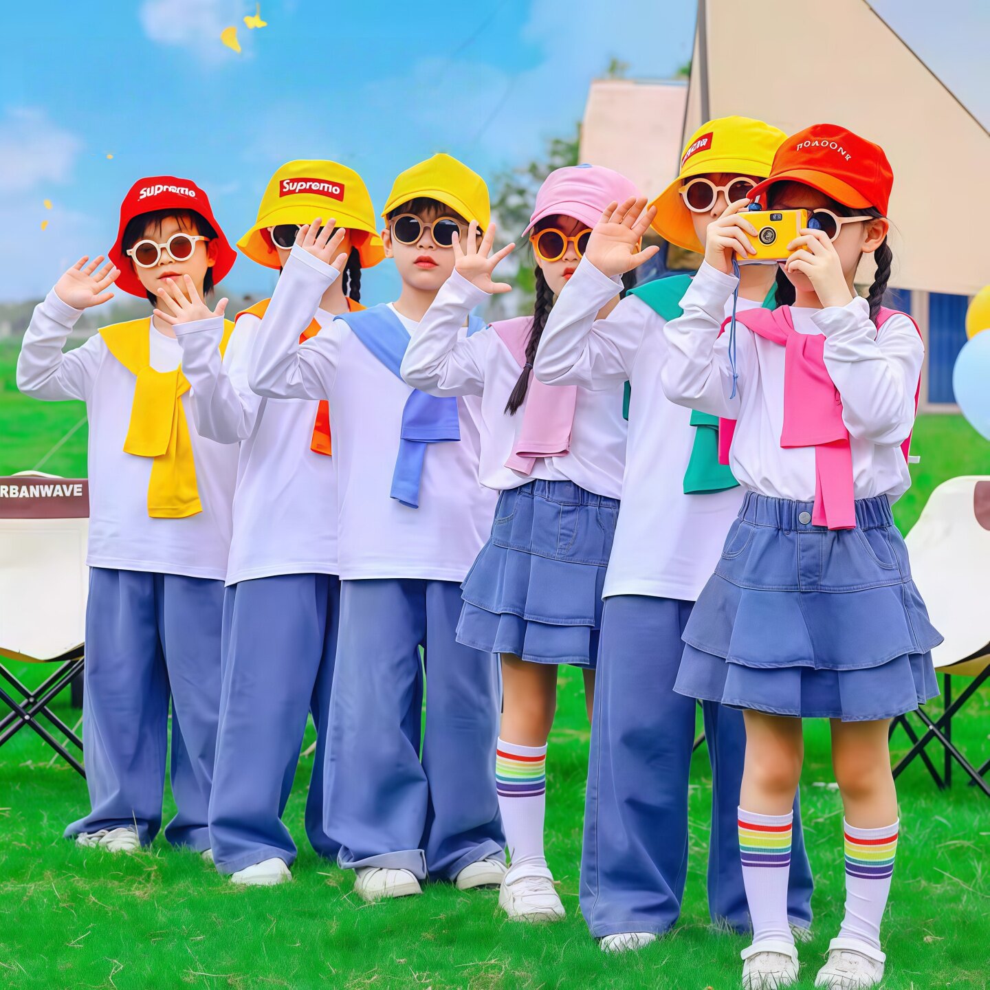 儿童啦啦队演出服2026新款