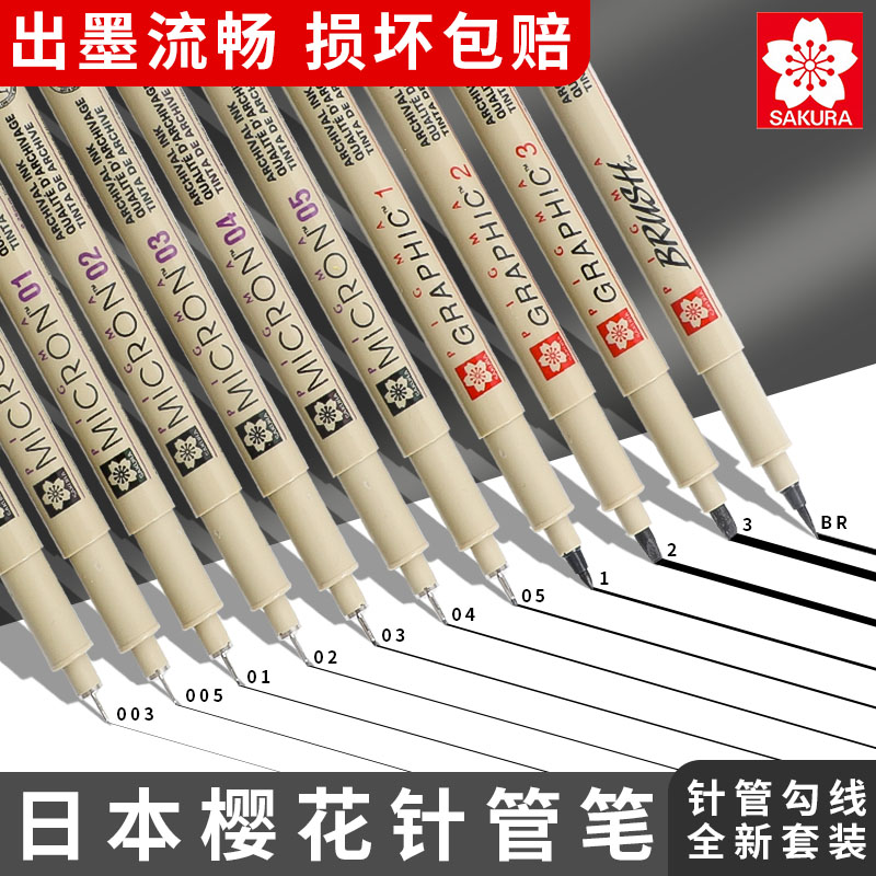 日本进口樱花勾线笔套装