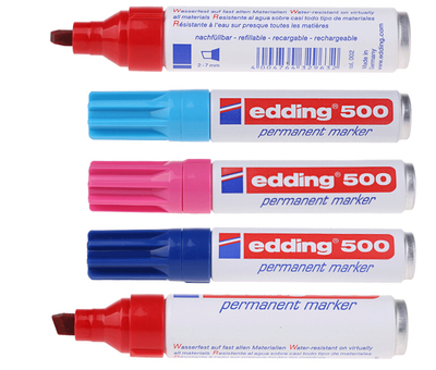 德国艾迪500油性斜头马克笔