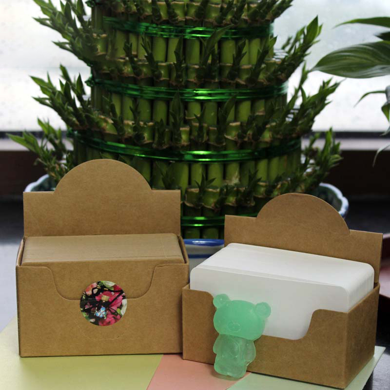 手绘卡 荷兰白圆角卡纸 空白单词卡/书签 100枚入 DIY手工材料