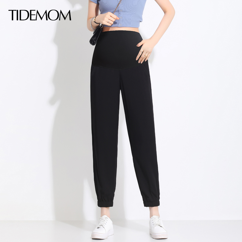 春秋九分大码垂感打底夏装孕妇裤