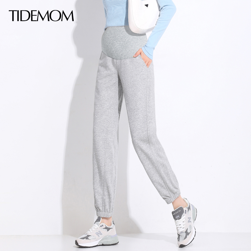 孕伊尚運動褲春季時尚孕婦褲子