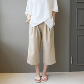 9个月 时尚 春秋款 孕妇阔腿裤 秋季 2018新款 宽松孕妇裤 潮大码 薄款