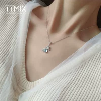 Небольшое дизайнерское ожерелье, цепочка до ключиц, с медвежатами, легкий роскошный стиль, тренд сезона, серебро 925 пробы, коллекция 2023, подарок на день рождения