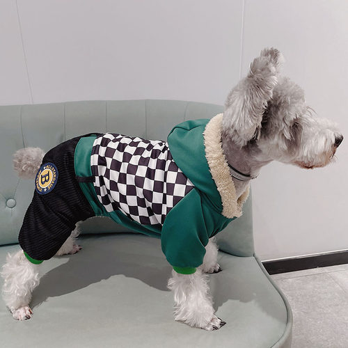 泰迪狗狗衣服秋冬装加厚四脚棉衣