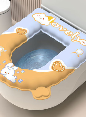 马桶垫加厚粘贴式厕所坐便垫家用坐便套垫可水洗四季通用马桶坐垫