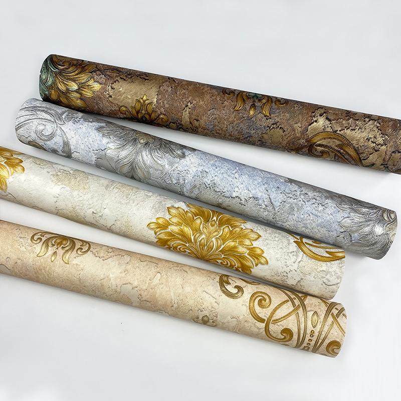 欧式3D立体浮雕花纹墙纸