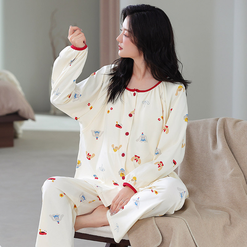 2026汝斯芬月子服纯棉睡衣女春秋孕妇十月份哺乳带胸垫待产家居服,孕妇装/孕产妇用品/营养,哺乳衣/月子服,淘宝优惠券,粉丝福利购,淘宝优惠卷