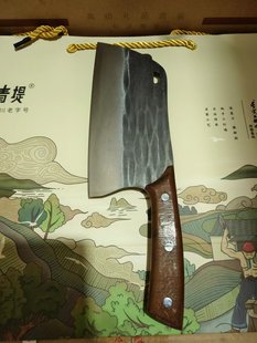 四川老字号青堤菜刀圆头刀高碳钢刀