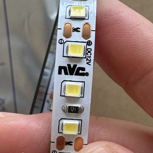 雷士LED低压灯带12V24V贴片120珠高亮灯条背胶自粘展柜走廊灯12W