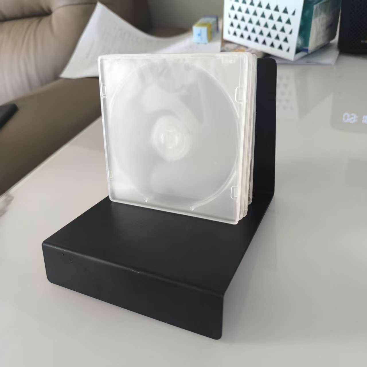 极简金属cd架 桌面整理架 简约碟片专辑展示架 唱片底座整理