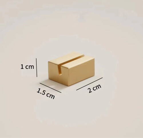 黄铜桌面名片架留言夹底座卡片