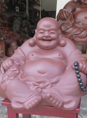 宜兴紫砂佛像弥勒佛元宝佛笑佛