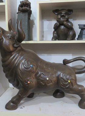 宜兴紫砂摆件雕塑饰品生肖风水牛