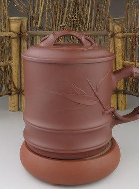 宜兴紫砂茶杯高档精致竹段节节高