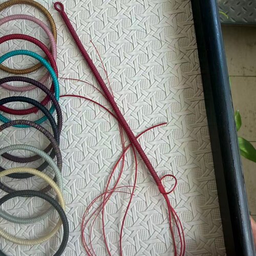 手工编织金刚结手绳半成品高光泰蜡线可穿珠diy多色手绳男女定制