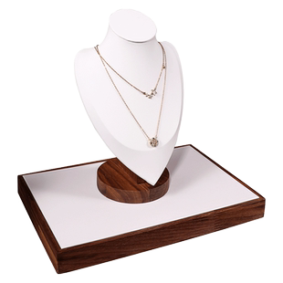 胡桃木首饰展示架项链戒指耳钉手镯手链摆放托台套装珠宝展示道具