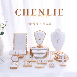 实木首饰展示架模特脖子项链架戒指耳环手链架子摆摊饰品陈列摆件