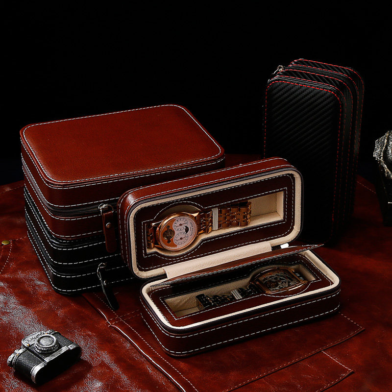 便携式皮质旅行小巧手表包