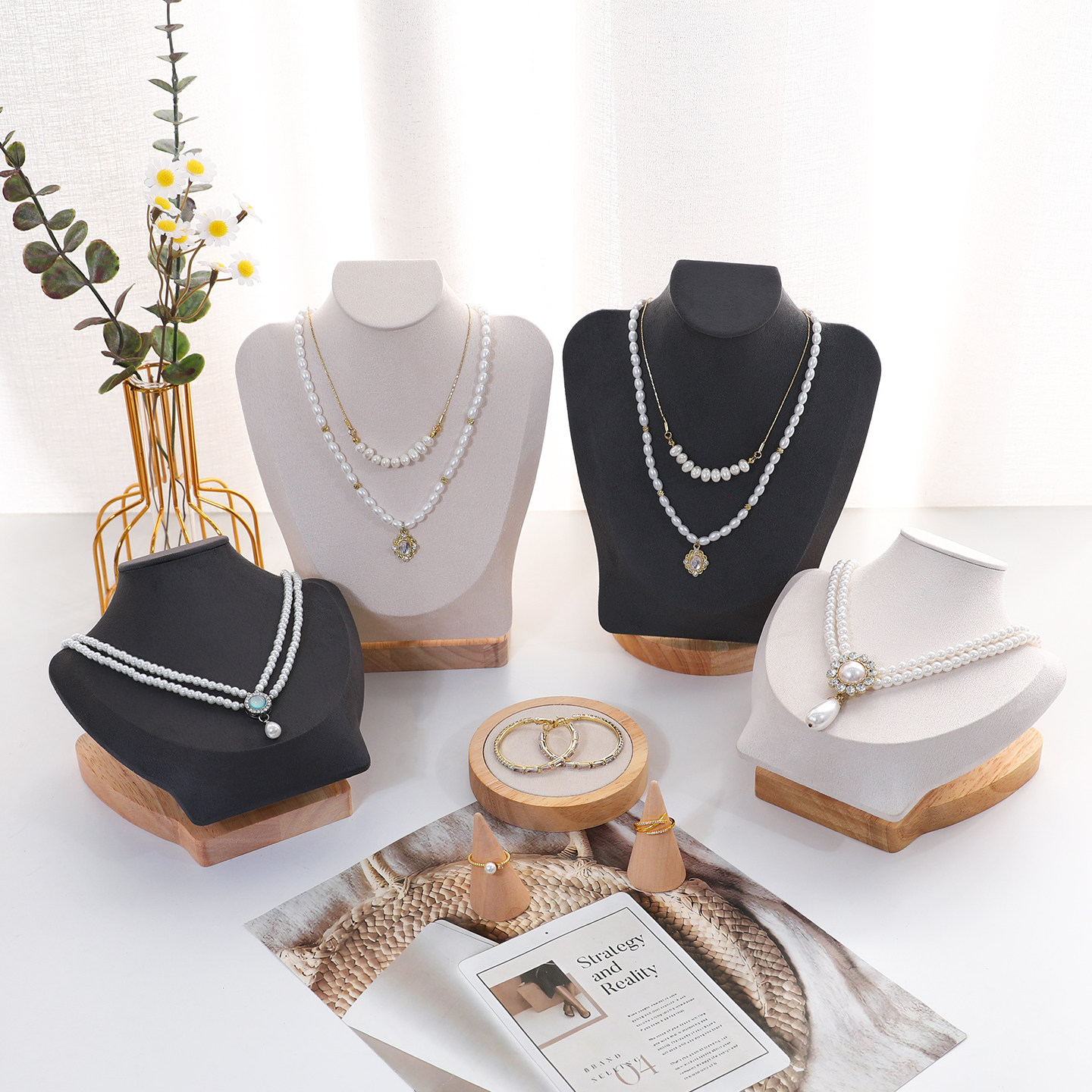 首饰人像模特项链展示架陈列道具