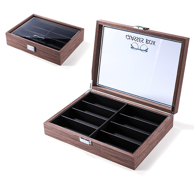 皮质太阳眼镜时尚展示盒