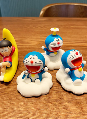 正版哆啦A梦夜游星空系列车载家居摆件创意卡通潮玩手办公仔批发