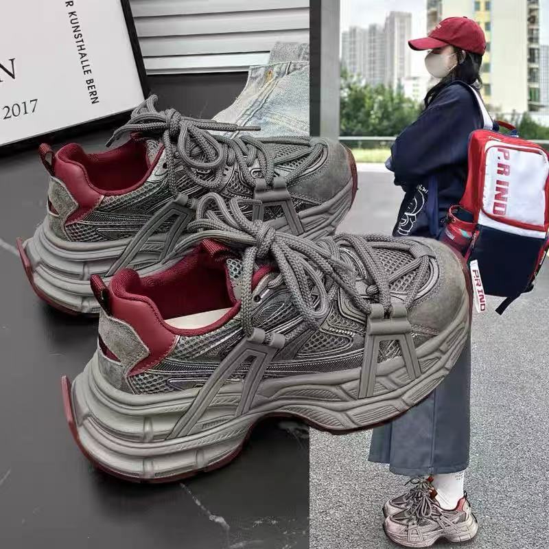 高端老爹鞋女款显脚小厚底小个子运动休闲鞋女鞋960-2