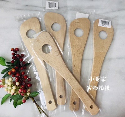 日本进口 TKG空心带孔面包面粉搅拌铲炒菜铲 无涂层木铲 烘焙工具