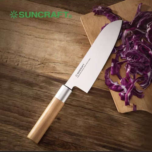 日本制suncraft菜刀三德刀切片刀厨师专用多功能刀 日本进口