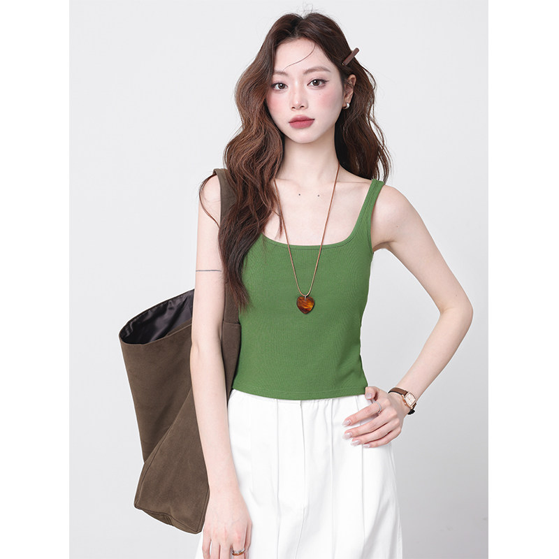 精分 懒人多巴胺 暖调氛围方领打底美背胸垫一体吊带内搭外穿背心,女装/女士精品,背心吊带,淘宝优惠券,粉丝福利购,淘宝优惠卷