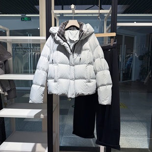 休闲短款连帽羽绒服女面包服保暖小个子2025冬季外套