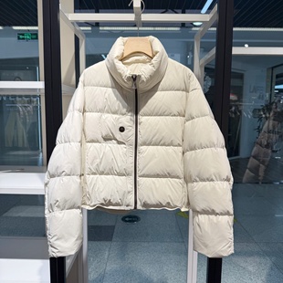 韩系简约立领百搭羽绒服90白鸭绒2025冬装新款小个子保暖短外套