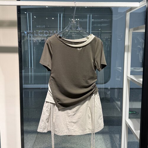 韩系工装绑带半身裙裤夏季小个子高腰遮胯A字设计感显瘦休闲短裤