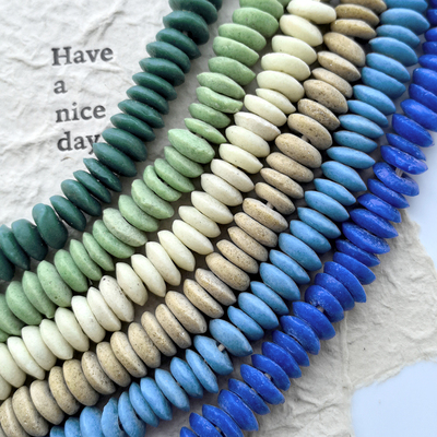 花糖｜西亚手工琉璃飞碟珠diy隔珠散珠项链手链配珠彩色甜甜圈