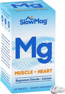 SlowMag Mg Muscle + Heart Magnesium Chloride with Calcium Su