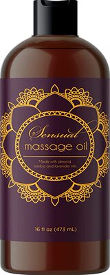 Sensual Massage Oil with Pure Almond Oil and Relaxing Lavend