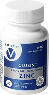 美国代购Gluzin 50MG Pharmaceutical Grade Zinc Vegan Friendly