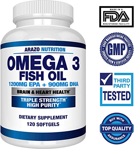 美国代购Omega 3 Fish Oil 2250mg - High EPA 1200MG + DHA 900M