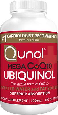 Qunol Mega Ubiquinol CoQ10 100mg, Superior Absorption, Paten