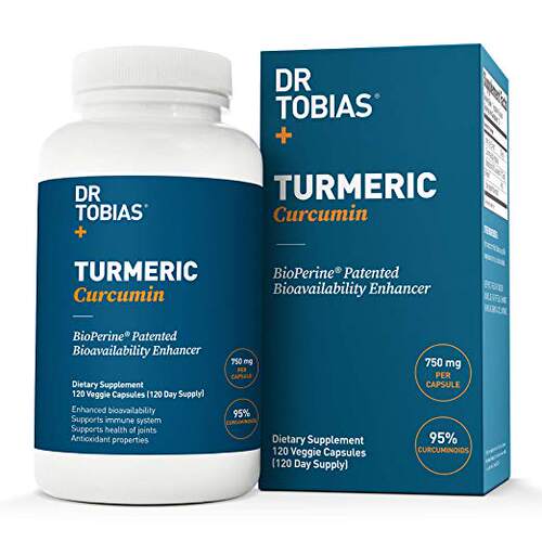 Dr Tobias Turmeric Curcumin - with Bioperine (Black Pepper)
