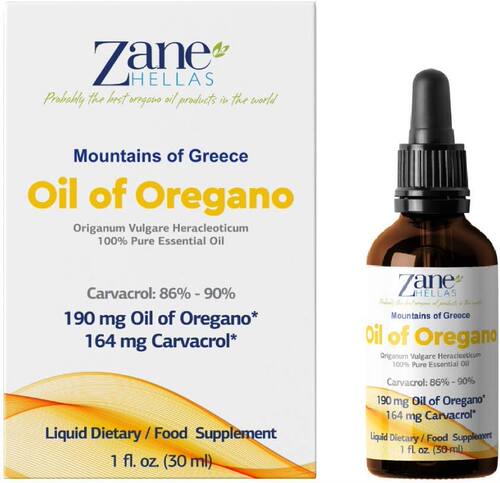 美国代购Zane Hellas 190 mg Oregano Oil-164 mg Carvacrol