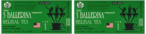 3 Ballerina Dieters Tea Extra Strength - 2 Pack (36 Tea Bag