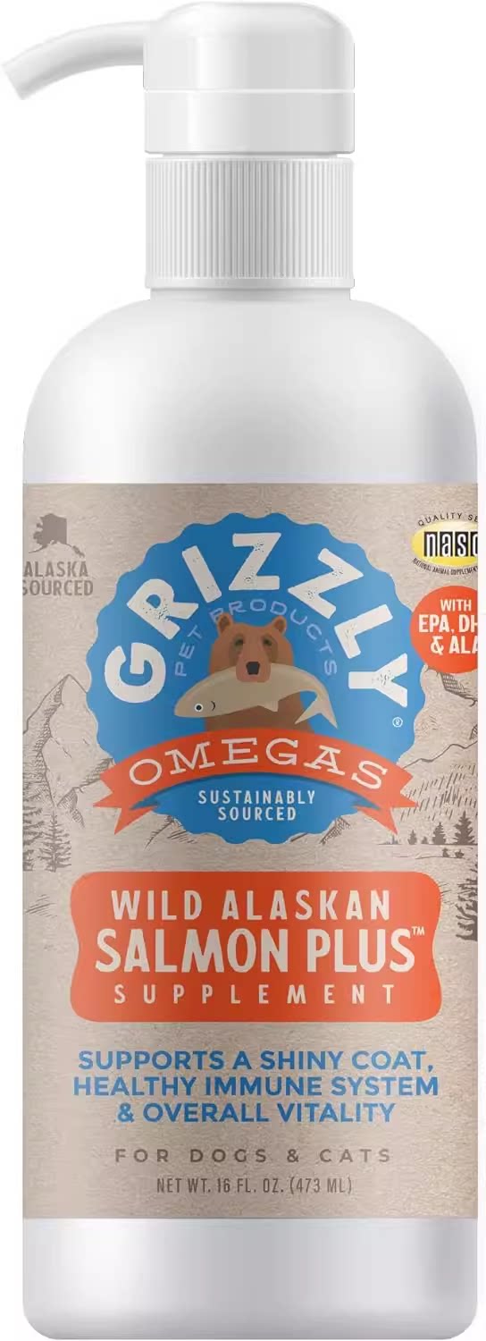 美国代购Grizzly Wild Alaskan Salmon Oil Dog Food Supplement - 实物图