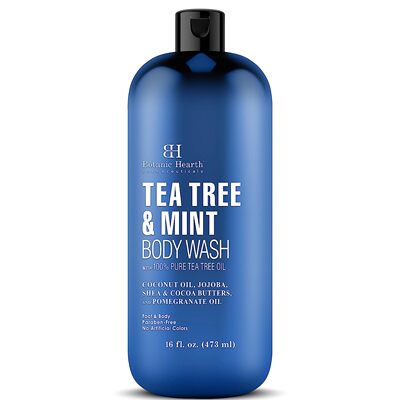 美国代购Botanic Hearth Tea Tree Oil Body Wash with Mint - Pa