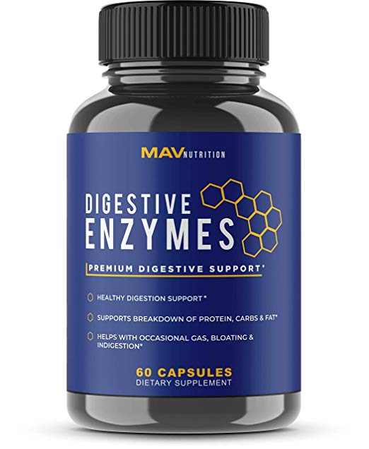 Digestive Enzymes + Probiotics Supplement Designed to Decrea