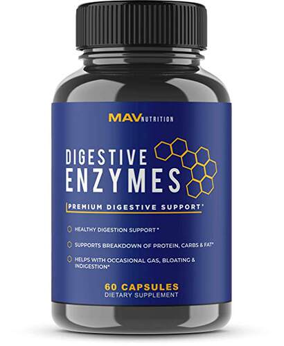 Digestive Enzymes + Probiotics Supplement Designed to Decrea