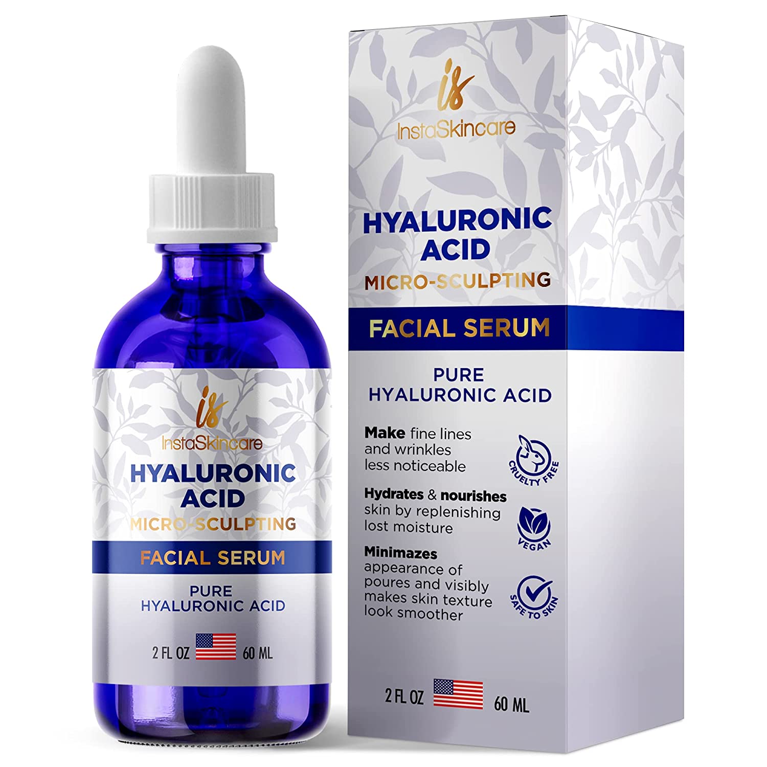 美国代购Pure Hyaluronic Acid Serum for Face (2 Oz) - Serum f
