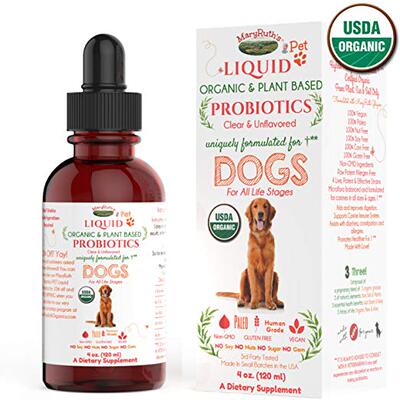 (DOG) USDA Organic Liquid Probiotic for DOGS by MaryRuth's (