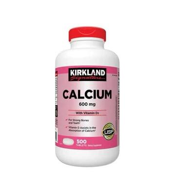美国代购Kirkland Signature Calcium, 600 mg+D3, 500-Count