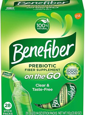 美国代购Benefiber Fiber Supplement Powder Stick Packs for Di